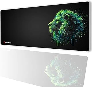 Sonictouch Ultragrand Siyah Neon Yeşili Aslan Dikişsiz Xxl Masaüstü Klavye Mouse Pad 40X90Cm ürün görseli 1