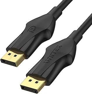 Unitek C1624Bk-2M 8K Displayport 1.4 Kablo Siyah (8K @60Hz, 4K 144Hz, 1440P @240Hz) / 32.4Gbps Bant Genişliği / 1.2 (Dsc), Fec, Hdr Metadveri/Altın Kaplama Fiş ürün görseli 1