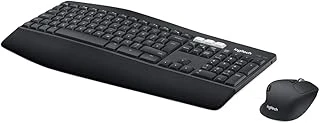 Mk850 Kablosuz Klavye Mouse Seti, Avuç İçi Destekli Klavye, Kıvrımlı Mouse, Çoklu Cihaz Özelliği, 10 M Kullanım Mesafesi, Tam Boyutlu Sessiz Türkçe Q Klavye, Siyah ürün görseli 1