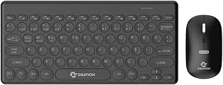Gravion Km-Bt37 Kablosuz Klavye Mouse Seti, Bluetooth + Usb Dongle 2.4G, 78 Tuş Kompakt, Türkçe Q, Pc Tv Laptop Tablet Telefon Uyumlu, Siyah ürün görseli 1