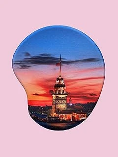 Türkiye Serisi - Kız Kulesi Gün Batımı Baskılı Bilek Destekli Mouse Pad ürün görseli 1