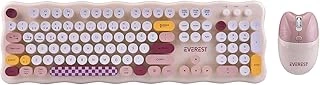 Everest Km-6287 Cookie Fildişi Kablosuz 2.4 + Bt Q Klavye + Mouse Set ürün görseli 1