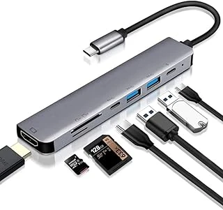7 In 1 Sd Usb Type-C Hub Hdmı Girişli Macbook Çevirici Çoklayıcı ürün görseli 1
