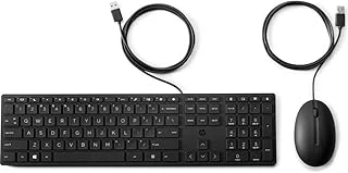 320Mk 9Sr36Aa Usb Multimedya Klavye Mouse Set Si̇yah ürün görseli 1