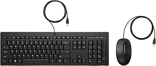 225 286J4Aa Usb Kablolu Klavye Mouse Seti - Siyah ürün görseli 1