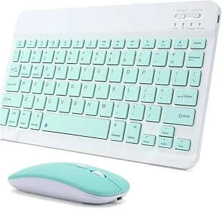 Psr Aksesuar Kablosuz Bluetooth Klavye Mouse Seti – Tüm Cihazlarla Uyumlu (Açık Yeşil) ürün görseli 1