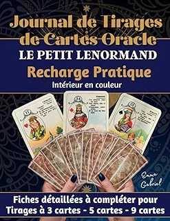 Journal De Tirages De Cartes D’Oracle Le Petit Lenormand: Recharge Pratique De Fiches De Prédiction À Compléter Pour Tirages 3, 5 Et 9 Cartes - Format A4 - Intérieur Couleur (French Edition) ürün görseli 1