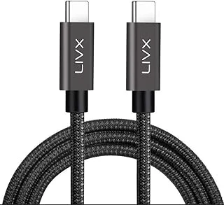 Livx Solid 100W 5A Type C To Type C Hızlı Şarj Data Kablosu Halat Örgülü Space Gray Mbt (2 Metre) ürün görseli 1