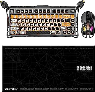 Gravastar K1 Mekanik Klavye, X Kablosuz Optik Mouse Mousepad Seti (Cyberflare) ürün görseli 1