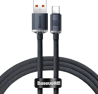 Crystal Shine Usb-A - Type-C Hızlı Şarj Veri Kablosu 100W 5A 1,2M – Siyah (Iphone Ile Uyumlu Değildir) ürün görseli 1