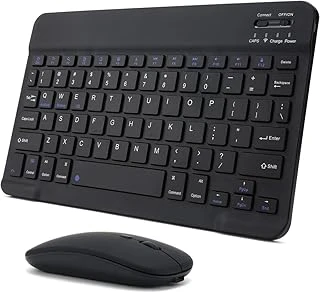 Tüm Cihazlara Uyumlu Kablosuz Bluetooth Klavye Mause Seti Tablet Telefon Ipad Galaxy Redmi Siyah ürün görseli 1