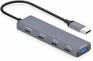 Coverzone Usb-C 3.0 Hub Çoklayıcı Type-C Extender 5Gbps Hızlı Veri Aktarım Pd 100W Şarj Destekli Usb Çoklayıcı Adaptör Laptop Tablet Telefon Için Usb 3.0 Çoklu Port Dönüştürücü | Ads-311 ürün görseli 1
