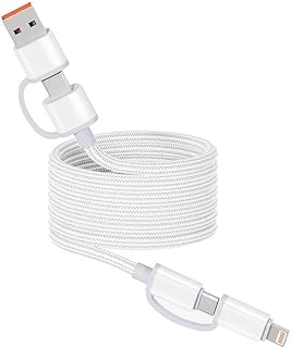 Zore Spiral Magnetik Örgülü Tasarım 4In1 A+C To C+L Kablo 1M Beyaz ürün görseli 1