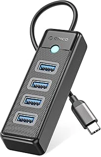 Orico Type-C To Usb-A 3.0 4 Portlu Slim Usb Çoklayıcı Hub Siyah ürün görseli 1
