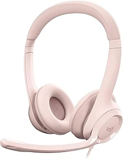 H390 Kablolu Kulak Üstü Mikrofonlu Kulaklık, Dijital Stereo Ses, Katlanabilir Gürültü Önleyici Mikrofon, Kablo Üzeri Denetimler, Pembe ürün görseli 1