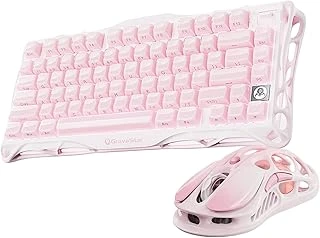 Gravastar Mercury K1+M1 Kablosuz Rgb Işıklı Mekanik Q Klavye Optik Mouse Seti, Sakura Pink ürün görseli 1