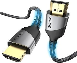 Hdmi 2.1 Kablo Uhd 8K 60Hz 4K 120Hz 48Gbps Hdr Earc Hdcp Tv Monitör Ps5 Görüntü Kablosu Örgülü Alüminyum (3 Metre) ürün görseli 1