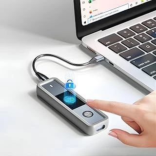 Coverzone Parmak İzi Şifreleme Özellikli M.2 Ssd Kutusu Type-C Alüminyum Harici Ssd Enclosure 2230 2242 2280 Uyumlu 1000Mb/S Hız Silikon Kılıflı Veri Depolama Kutusu Ith18-U124, Gri ürün görseli 1