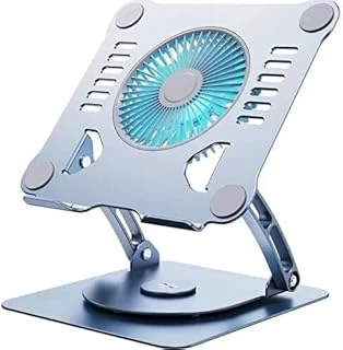 Daytona 804D 360 Derece Dönebilir Alüminyum Katlanabilir Laptop Macbook Standı (Koyu Gri) ürün görseli 1