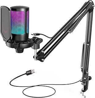 Fifine Ampligame A6T Twitch - Youtuber - - - Yayıncı Usb Mikrofon Seti (Siyah) ürün görseli 1