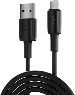 Juo 12W 2.4A Usb-A To Lightning Iphone Ipad Ile Uyumlu Silikon Hızlı Şarj Data Kablosu Siyah 2 Metre ürün görseli 1