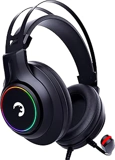 Gamepower Kugon Usb Headset - 7.1 Virtual Surround Sound, Wired Led Headphones With 50Mm Drivers, Design, 360 Spatial Audio, Noise Cancelling Mic For Pc, Laptop, Black ürün görseli 1