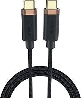1M Usb-C To Usb-C Örgülü Şarj Kablosu - Siyah ürün görseli 1