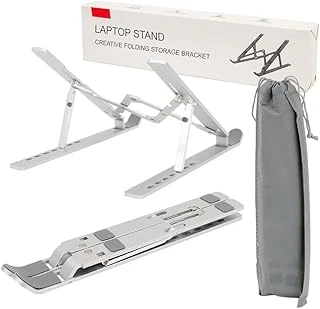 Ayarlanabilir Metal Laptop Tablet Standı (10-15.6 İnç), Kaymaz Tabanlı Ergonomik Masaüstü Bilgisayar Yükseltici ürün görseli 1
