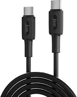 Juo 60W Usb Type-C To Type-C Silikon Hızlı Şarj Data Kablosu Siyah 2 Metre ürün görseli 1