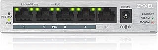 Zyxel 5 Port Gigabit Unmanaged Switch | 4X Poe+ | 60 Watt [Gs1005Hp] ürün görseli 1