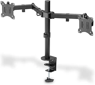 Digitus Monitör Tutucusu - Masa Kelepçesi - 2 Monitör - 32 İnçe Kadar - 3X 8 Kg'A Kadar - Vesa 75X75, 100X100 - Siyah ürün görseli 1