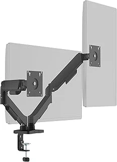 F180 Slim 17-32” Ikili Monitör Standı Siyah (Maks: 9Kg) ürün görseli 1