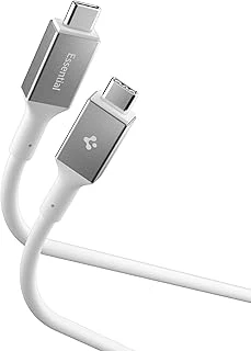 Spigen Usb-C To Usb-C 1 Metre Kablo 100W Güç/Pps 2.0 Desteği Super Hızlı Şarj / 5 Gbps (E-Marker Çip) Data Aktarım Hızı/Pd Usb 3.2 Type-C Ekstra Dayanıklı Mfi White - Aca08774 ürün görseli 1