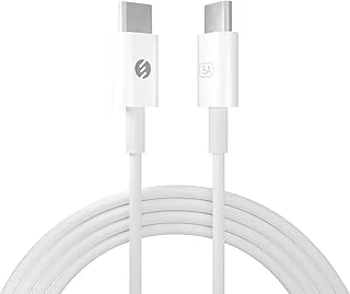 S-Link Sl-C124 Type C To Type C Quick Super Charge 1M 100Watt Pd 3.0 Data Şarj Kablosu Beyaz ürün görseli 1