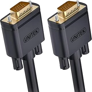 Unitek Vga 5 M Kablo, 1080P Vga/Svga Video Monitörü, Koaksiyel Uzatma Kablosu, Hd 2 Ferritli Filtre/Altın Kaplama Kontak/15 Kutuplu Hd Fiş, Projektörler, Hdtvler, Ekranlar Için Uyumlu ürün görseli 1