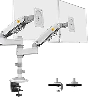 North Bayou Nb H180 17-27" Çift Kol 2-9 Kg Amortisörlü Monitör Standı (Beyaz) ürün görseli 1