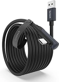 Syntech Bağlantı Kablosu 16 Ft Quest2/Quest Pro/Pico 4 Aksesuarları Pc/Steam Vr, Yüksek Hızlı Pc Veri Transferi, Vr Kulaklık Oyun Bilgisayarı Için Usb C Kablosu, Siyah ürün görseli 1