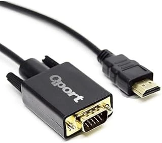 Qport-Qport Q-Hvg18 Hdmi To Vga 1,8 Metre Çevi̇ri̇ci̇ Kablo ürün görseli 1
