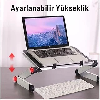 Katlanabilir Dizüstü Bilgisayar/Laptop Tablet Standı Fanlı ürün görseli 1