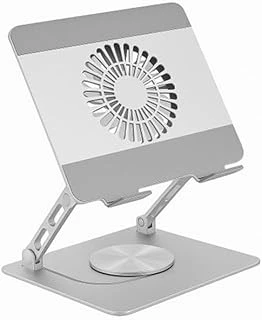 Coverzone Şok Soğutma Profesyonel Dizüstü Bilgisayar Notebook Soğutucu Laptop Stand Laptoplarına Özel Tek Büyük Fanı İle Hızlı Soğutma 1 Type-C Giriş 360 Derece Döner | K8 ürün görseli 1