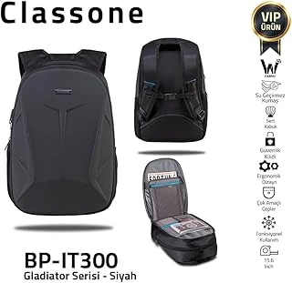 Classone Bp-It300 Gladiator Serisi 15.6" Uyumlu Notebook Çantası - Siyah ürün görseli 1
