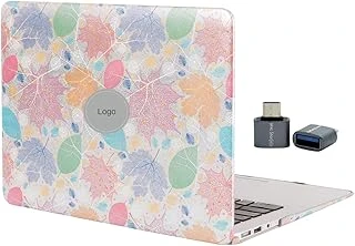 Mcstorey Macbook Air M1 Kılıfı A2337 A2179 A1932 Uyumlu 13.3 İnç Vinleks Deri Kaplama Pastel Yaprak Desenli Hard Case Sert Kapak İnce Hafif Koruyucu Kılıf ürün görseli 1