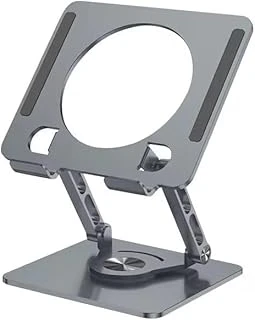 360 Derece Dönebilir Laptop Tablet Standı – Paslanmaz Çelik, Ayarlanabilir Yükseklik, Katlanabilir Masaüstü Bilgisayar Standı, Ipad Macbook Uyumlu Ergonomik Raf-Dizüstü Pc (Tablet Standı) ürün görseli 1