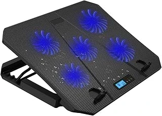 Juo Ventus 5 Fanlı Led Aydınlatmalı Notebook Soğutucu Siyah ürün görseli 1