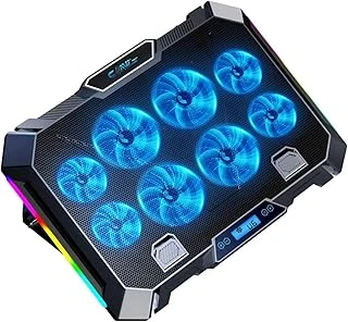 Claw'S Vortex 8X Turbo Led Fan - 10 Modlu Rgb - Lcd Ekran - Ayarlabilir Fan Hızı - 7 Kademeli Stant - 2X Usb - Metal Mesh Zemin Notebook Soğutucu ürün görseli 1