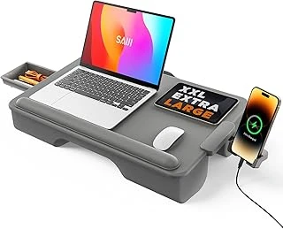 Saiji Yastıklı Lap Masası, Bilgisayar Dizüstü Standı, Lap Dizüstü Masası, Dahili Çekmece Depolama, Telefon Tutucu, Bilek Pedi ürün görseli 1