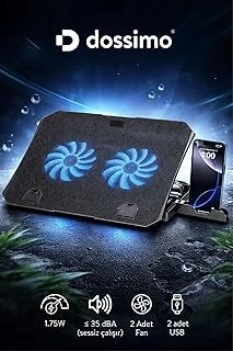 Nitro 2 Fanlı Işıklı Telefon Tutuculu Usb Çoklayıcı Notebook Soğutucu Standı S22 ürün görseli 1