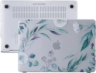 Mcstorey Macbook Air M1 Kılıfı 13 İnç A2337 A2179 A1932 Uyumlu Sert Kapak Hard Case Koruyucu Kılıf Macbook Air 13 İnç Kılıfı Çizilme Darbe Koruyucu Uv Baskılı Yaprak Çiçek Desenli Yeşil ürün görseli 1