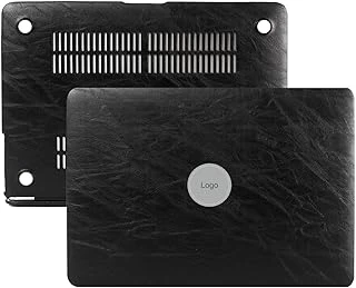 Mcstorey Macbook 13 İnç Kılıf A2338 M2 M1 Uyumlu Siyah Deri Dokulu Sert Kapak Hard Case A1706 A1708 A1989 A2159 A2251 A2289 Siyah ürün görseli 1