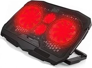 D17-4 Adet Fanlı Kırmızı Ledli 17" Standlı Notebook Soğutucu ürün görseli 1
